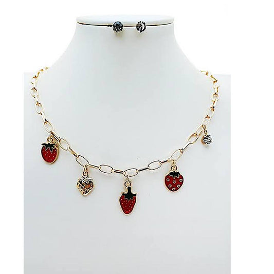 Strawberry Charm Necklace