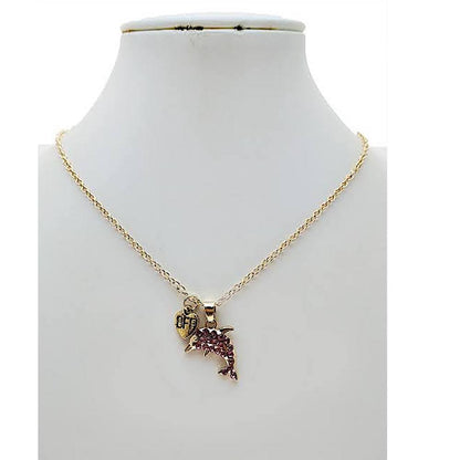 Rhinestone Dolphin BFF Necklace Set