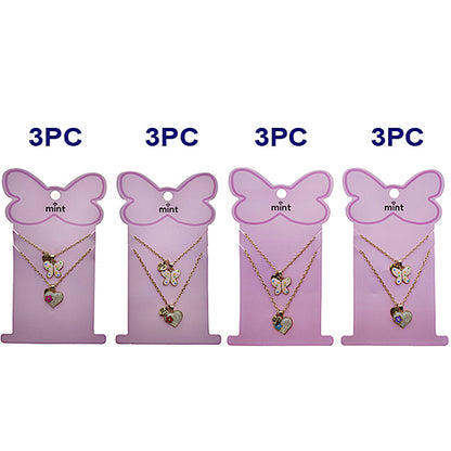 Butterfly & Heart BFF Necklace Set
