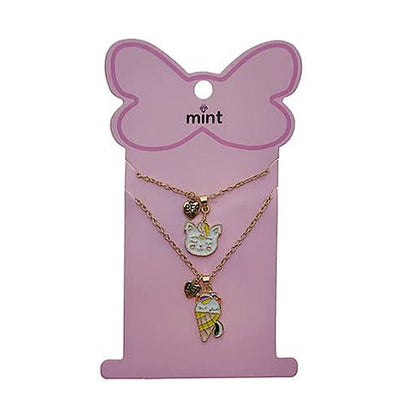 Ice Cream Cat BFF Necklace Set