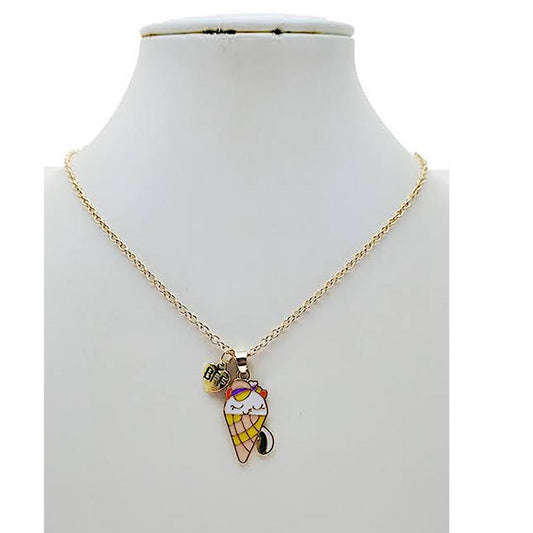 Ice Cream Cat BFF Necklace Set