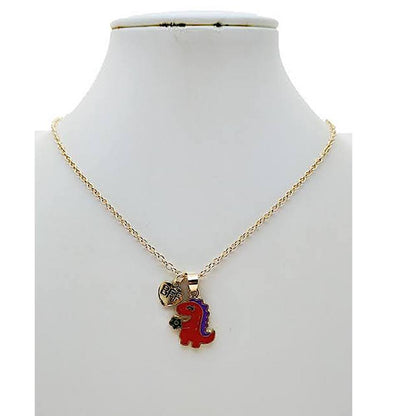 Mermaid Tail & Dragon BFF Necklace Set