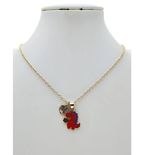 Mermaid Tail & Dragon BFF Necklace Set