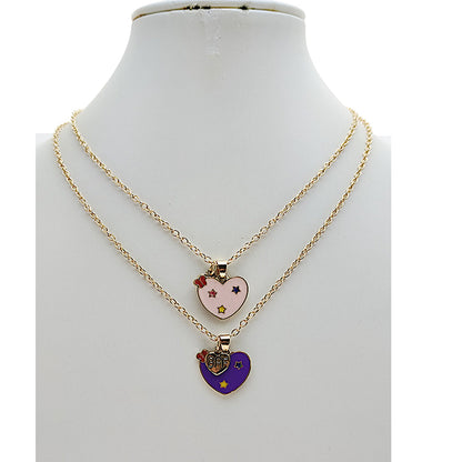 Heart Charm BFF Necklace Set