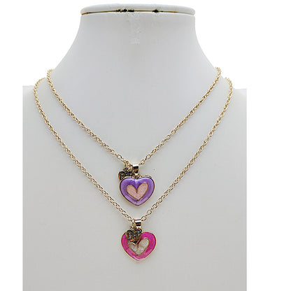 Heart Charm BFF Necklace Set