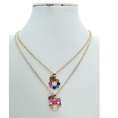 Daisy & Mushroom BFF Necklace Set