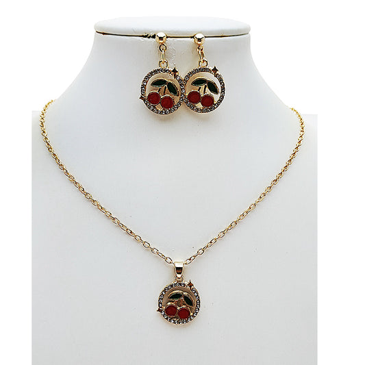 Cherry Charm Pendant Necklace