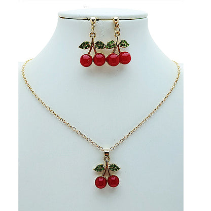 Cherry Charm Pendant Necklace