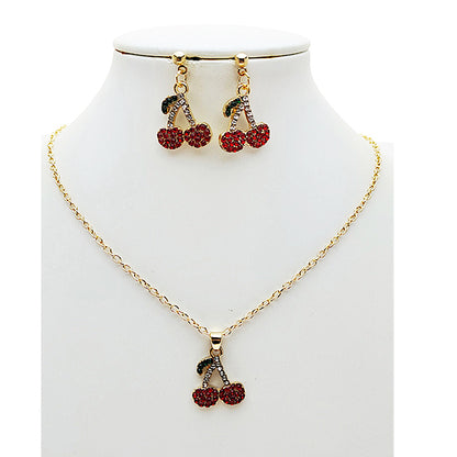 Cherry Charm Pendant Necklace