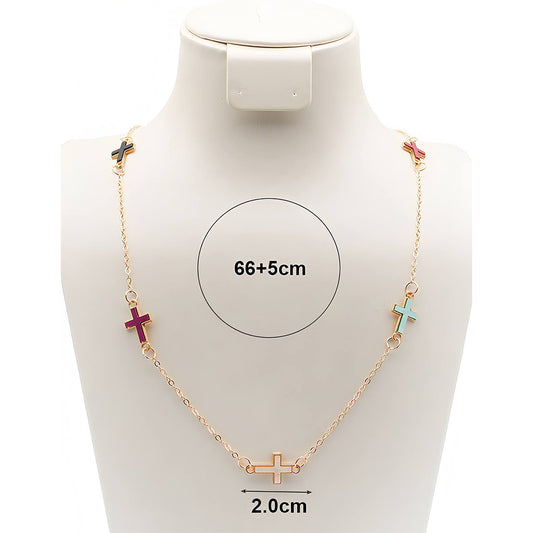 Cross Charm Chain Necklace
