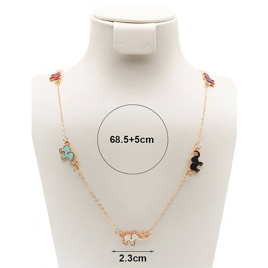 Elephant Charm Chain Necklace