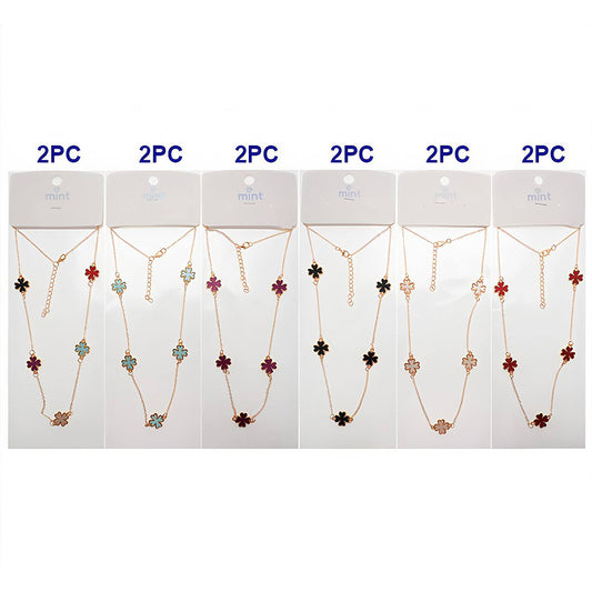 Four Leaf Clover Charm Chain Necklace