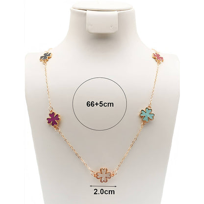 Four Leaf Clover Charm Chain Necklace