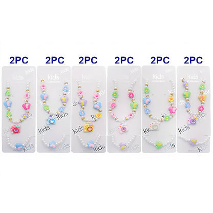 Kids Camera Pearl Necklace & Bracelet Set