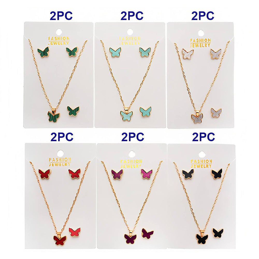 Butterfly Charm Pendant Necklace