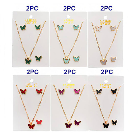 Butterfly Charm Pendant Necklace