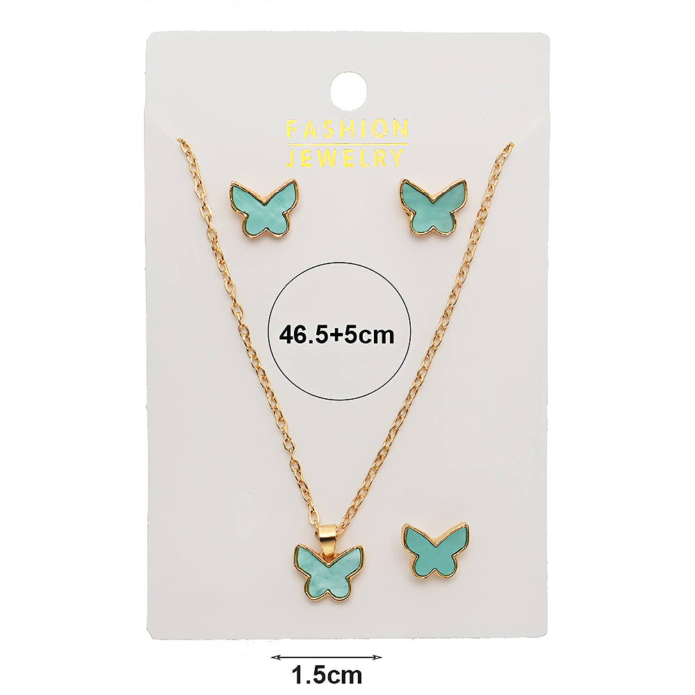 Butterfly Charm Pendant Necklace