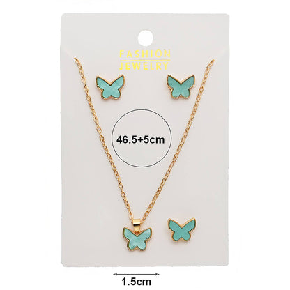 Butterfly Charm Pendant Necklace