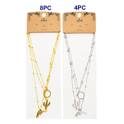Cactus & Pistol Layered Necklace