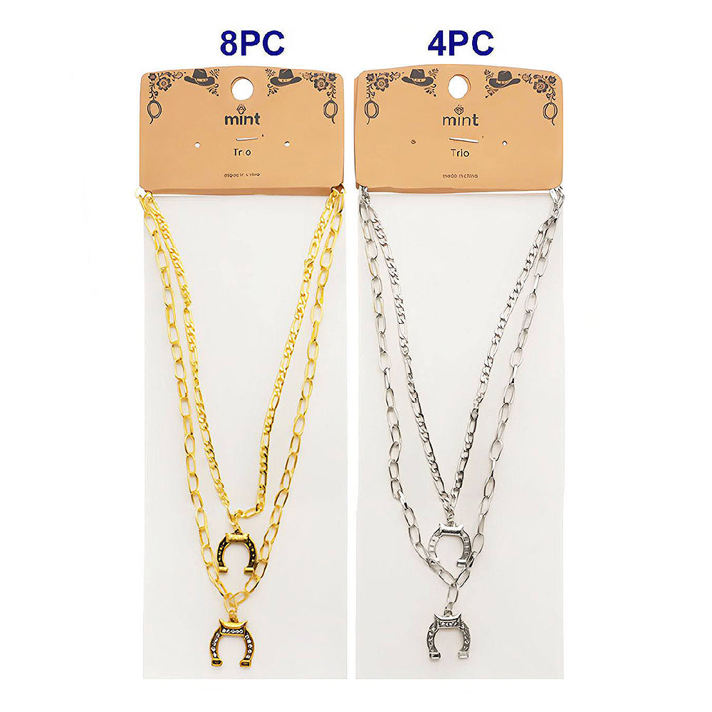 Western Horseshoe Layered Necklace