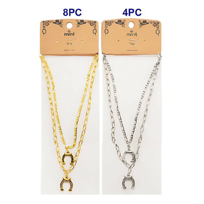 Western Horseshoe Layered Necklace
