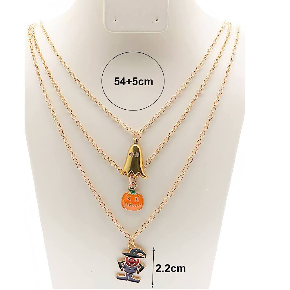 Halloween Charms Layered Necklace