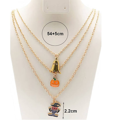 Halloween Charms Layered Necklace