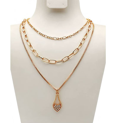Heart Charm Layered Necklace