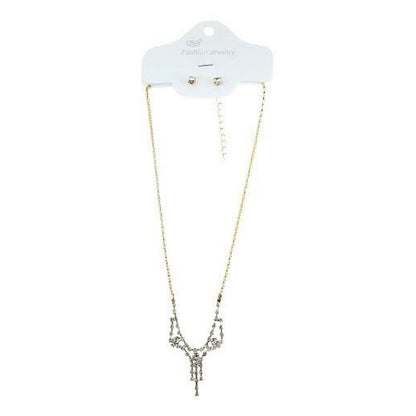 JAN23141 - Rhinestone Necklace Set