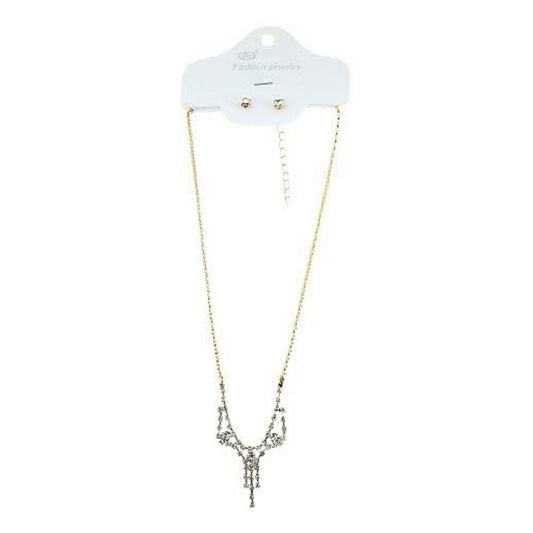 Rhinestone Necklace Set