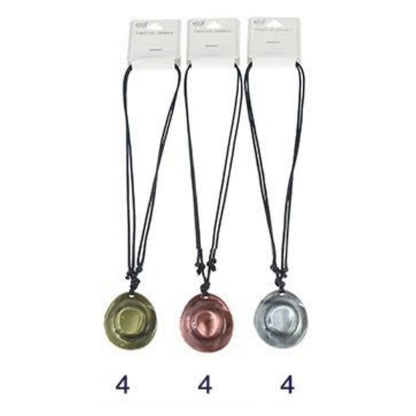 JAN26842 - Metal Cowboy Hat Pendant