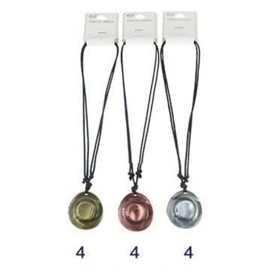 JAN26842 - Metal Cowboy Hat Pendant
