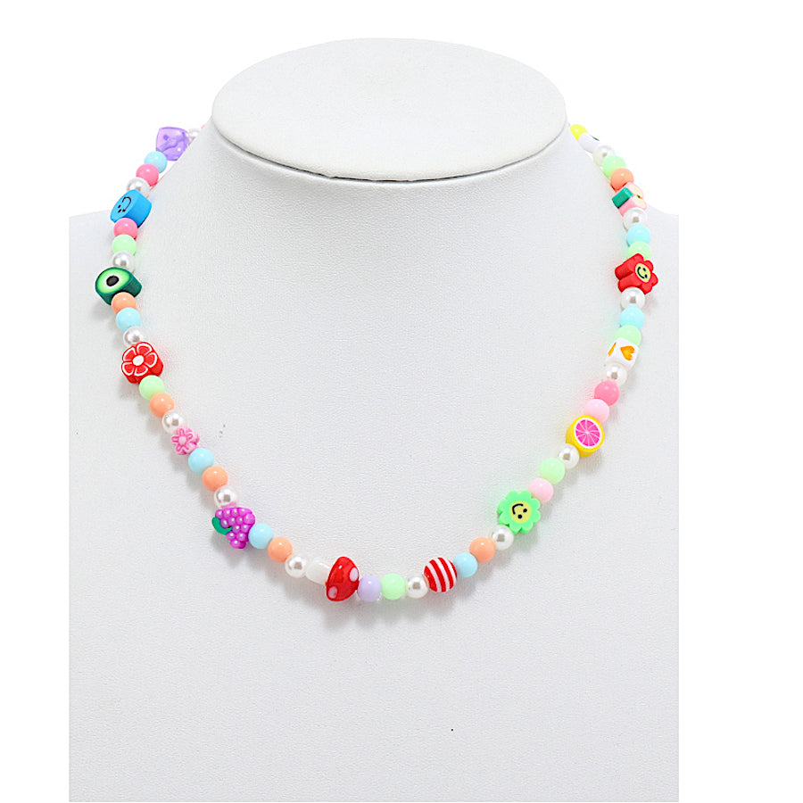 JAN43368 - Beaded Y2K Fruit Necklace