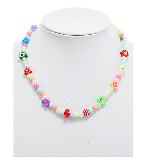 JAN43368 - Beaded Y2K Fruit Necklace