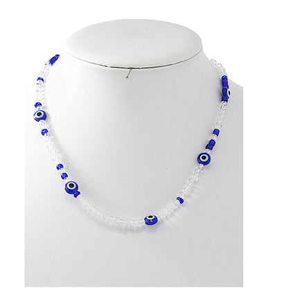 JAN43396 - Beaded Evil Eye Necklace