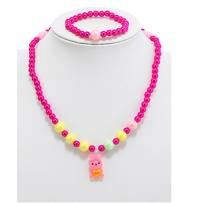 JAN43433 - Bunny Necklace & Bracelet Set