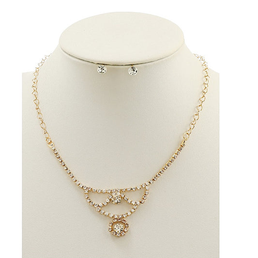 JAN44957 - Rhinestone Necklace Set