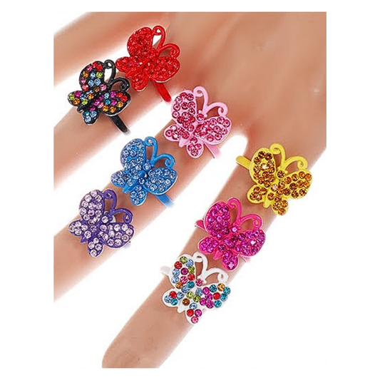 JAR38675 - Colorful Pavé Butterfly Ring