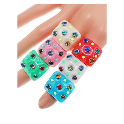 JAR39279 - Resin Stone Studded Ring