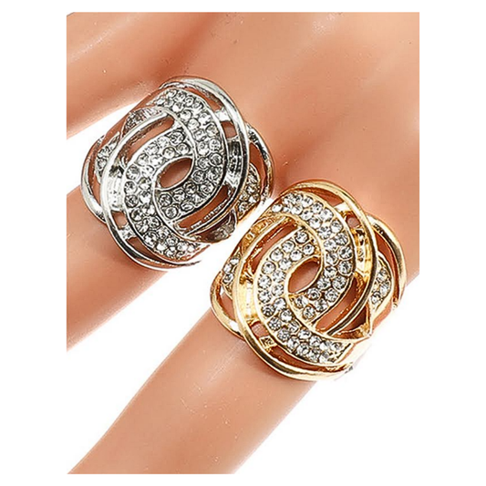 JAR40274 - Rhinestone Loop Ring