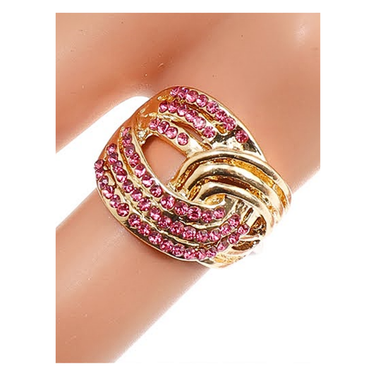 JAR40277 - Rhinestone Loop Ring