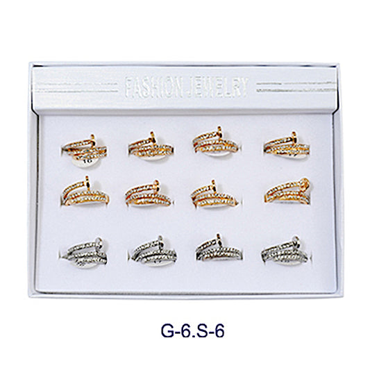 JAR40665 - Rhinestone Nail Ring