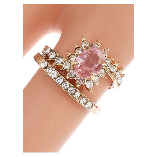 JAR40881 - Halo Gemstone Twist Ring
