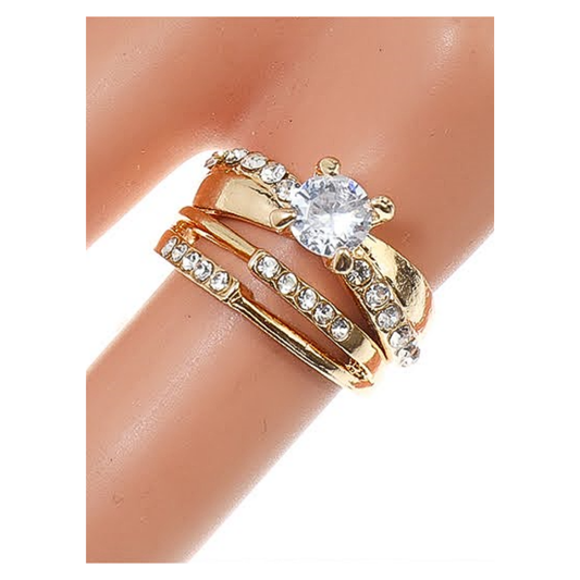 JAR41072 - Rhinestone Line Ring