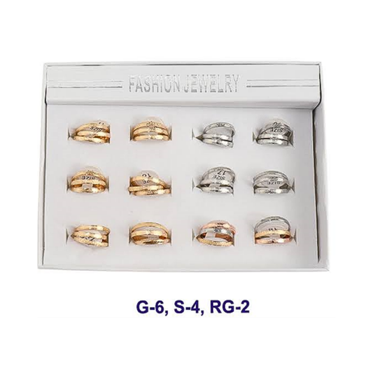 JAR41133 - 3 Piece Brushed Ring Set