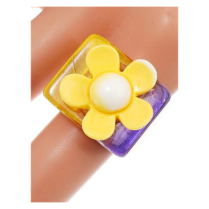 JAR42007 - Resin Daisy Ring