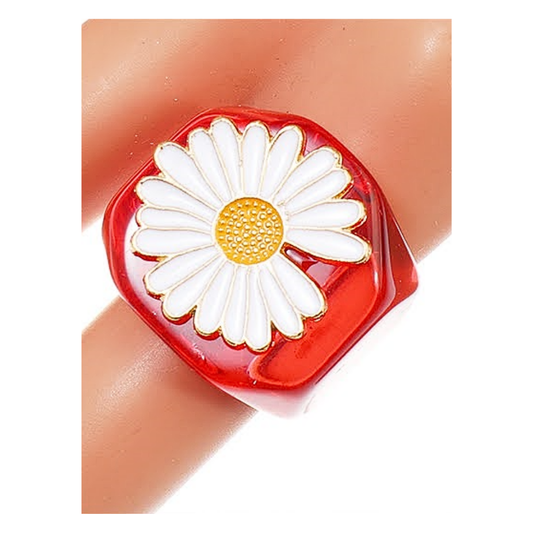 JAR42020 - Resin Daisy Ring