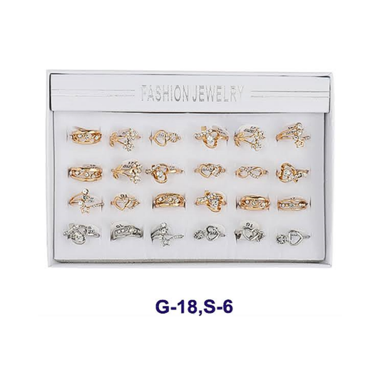 JAR43795 - 24 PCS Assorted Dainty Ring