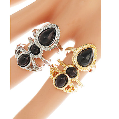 JAR44683 - Bohemian Vintage 3 Ring Stacking Set