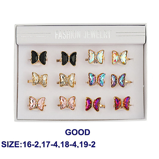 Crystal Butterfly Ring